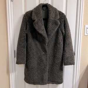 Uniqlo pile-lines outer fleece tailored coat XS
